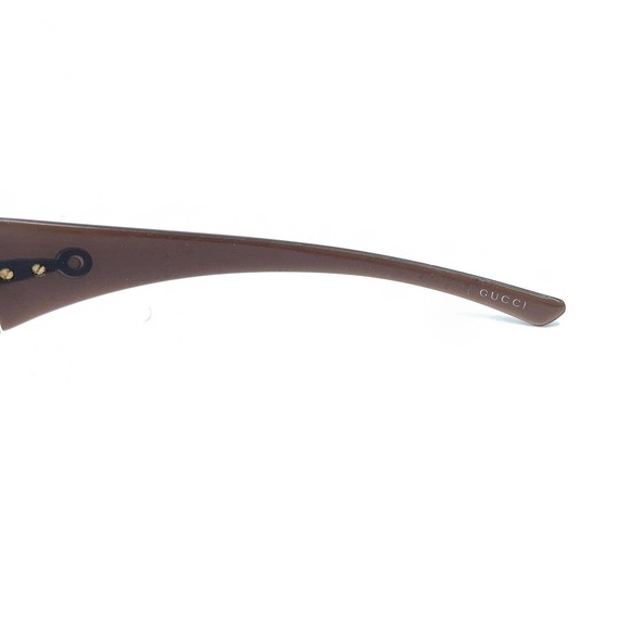 Gucci GG 2712/S BFE Gold Brown Wrap Shied Sunglasses Yellow Lens 115 Italy Women - Picture 9 of 12